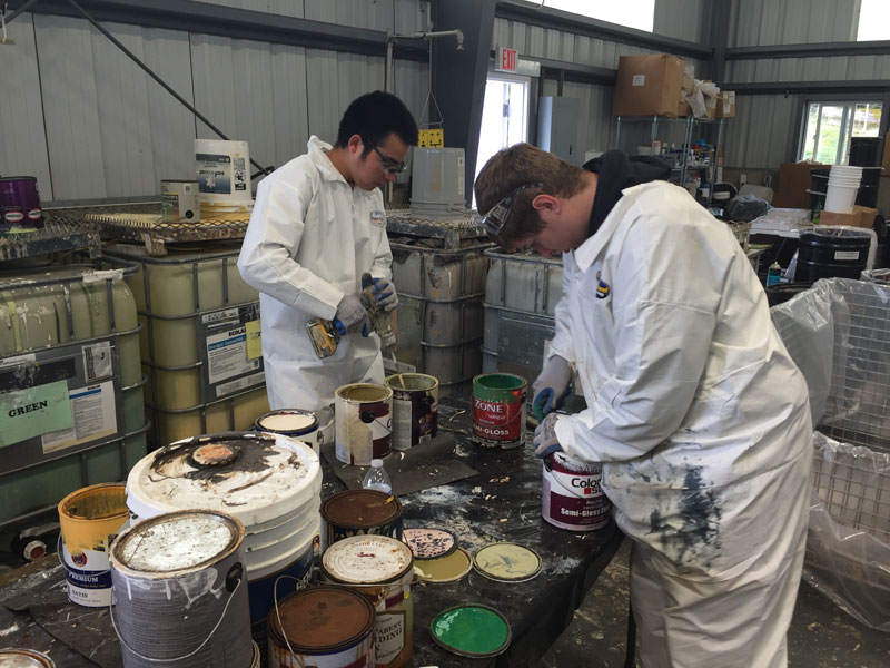 Paint is collected and recycled in Tillamook County, OR